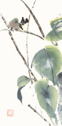 original chinese brush painting magnolia flowers