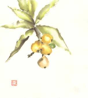 original chinese brush painting magnolia flowers